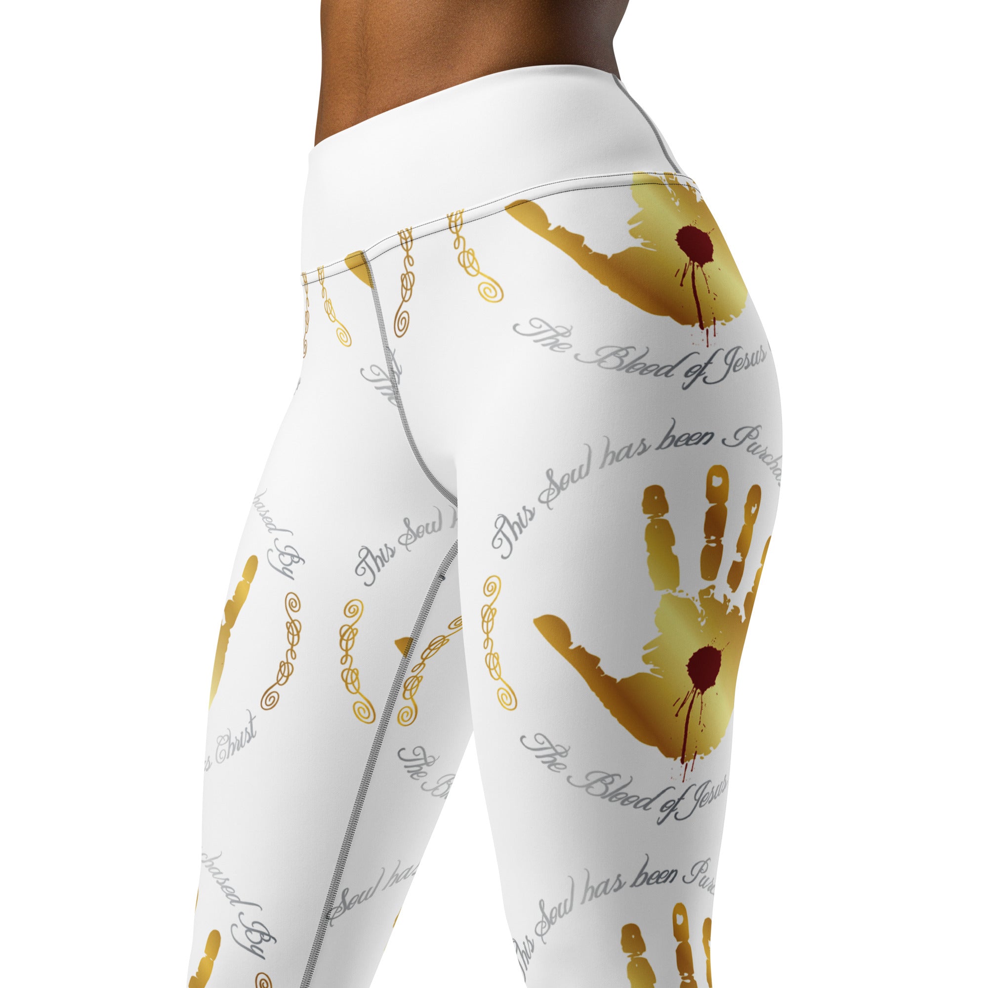 White Yoga Pants Jesus Christ 