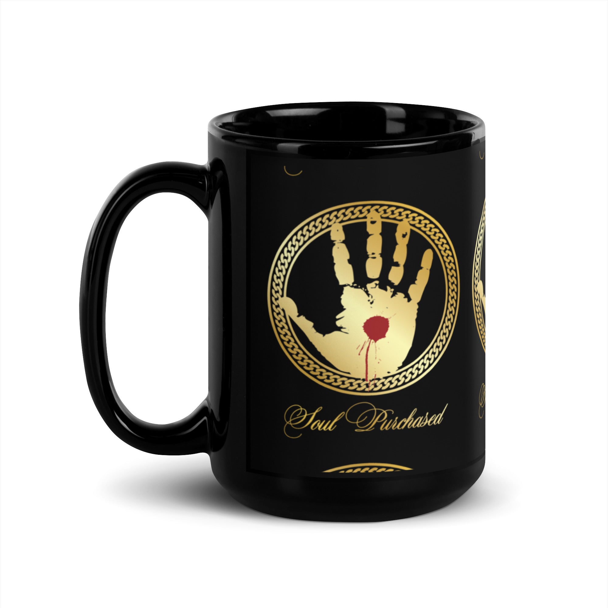 Black Coffee Mug Kitchen Logo.