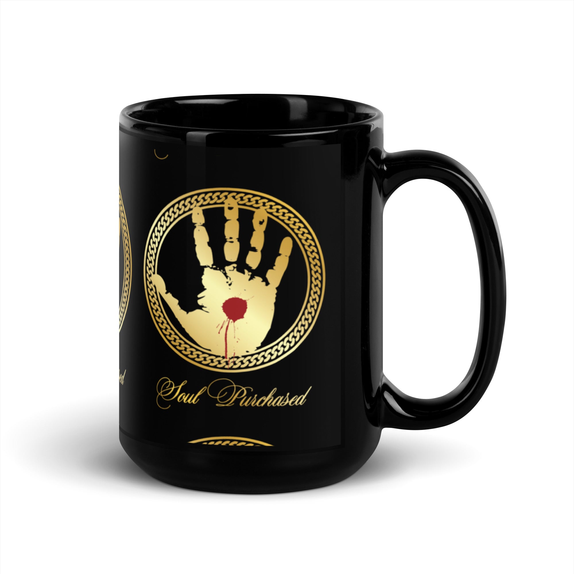 Black Coffee Mug Kitchen Logo.